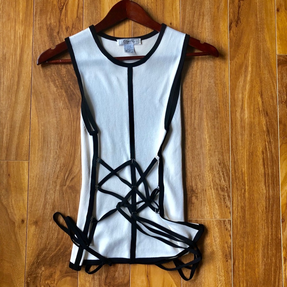 Etincelle black & white top